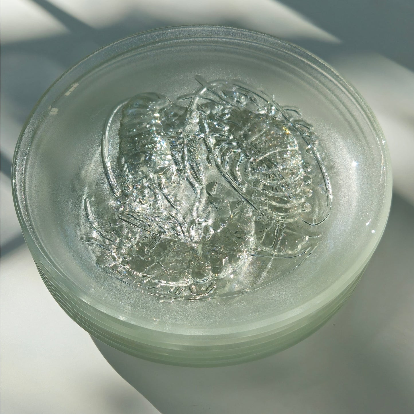 Vintage Pasari 9" Clear Pressed Glass Plate | 1970s Shrimp Lobster Crawfish