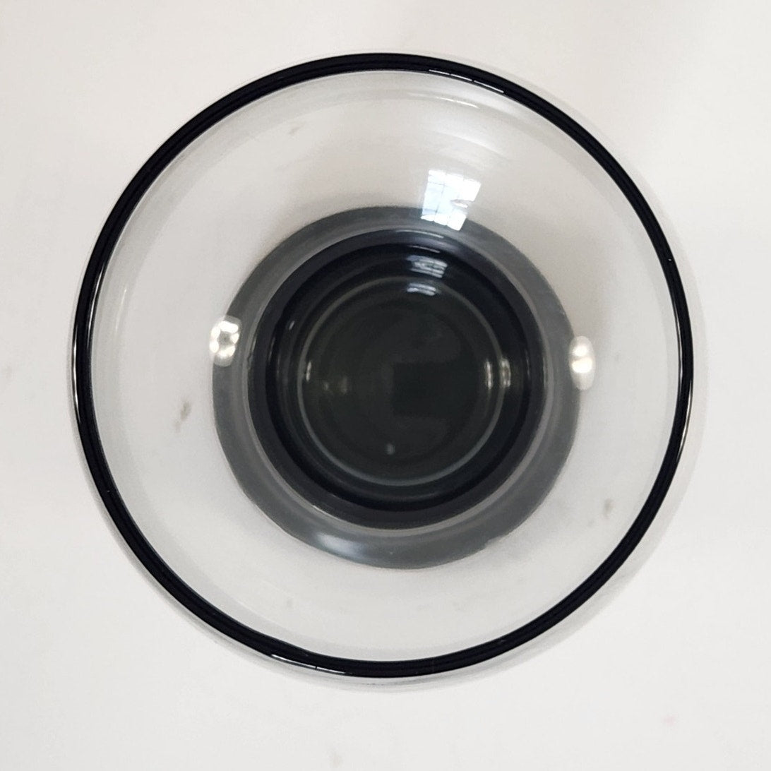 Vintage MCM Libbey Stax Smoke Gray Pedestal Glasses Retro Barware Set of 2