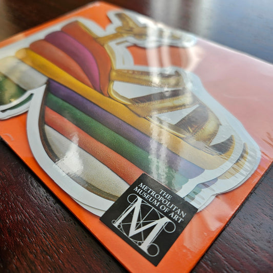 1996 Met Museum Ferragamo Card Set | Rainbow Platform Sandal, 5 Sealed Cards