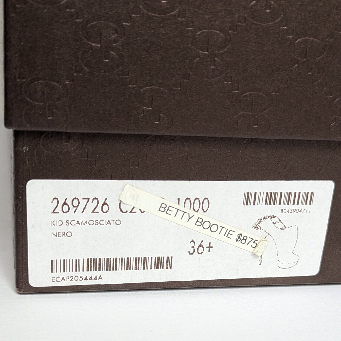 Gucci Betty High Heel Platform Bootie Size 36.5 | 6.5 Black Suede Bamboo Tassel