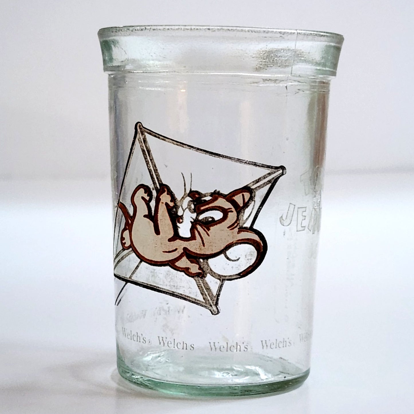 Vintage 1970s Welch’s Jelly Glass – Tom & Jerry Kids Cartoon Collectible – Retro Cup