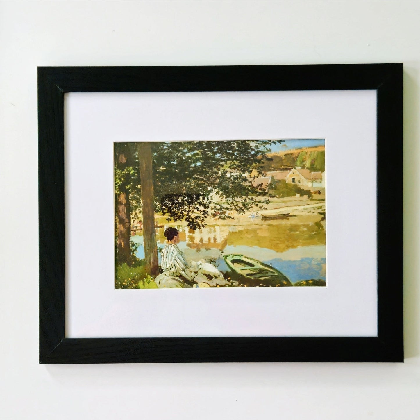 On the Bank of the Seine, Bennecourt by Monet | Impressionist Framed Print