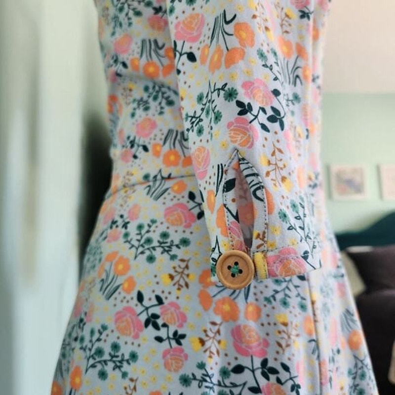 Matilda Jane x Joanna Gaines Once Upon A Time Down On The Farm Dress | Floral Mint Green Coral | Women's Size Small