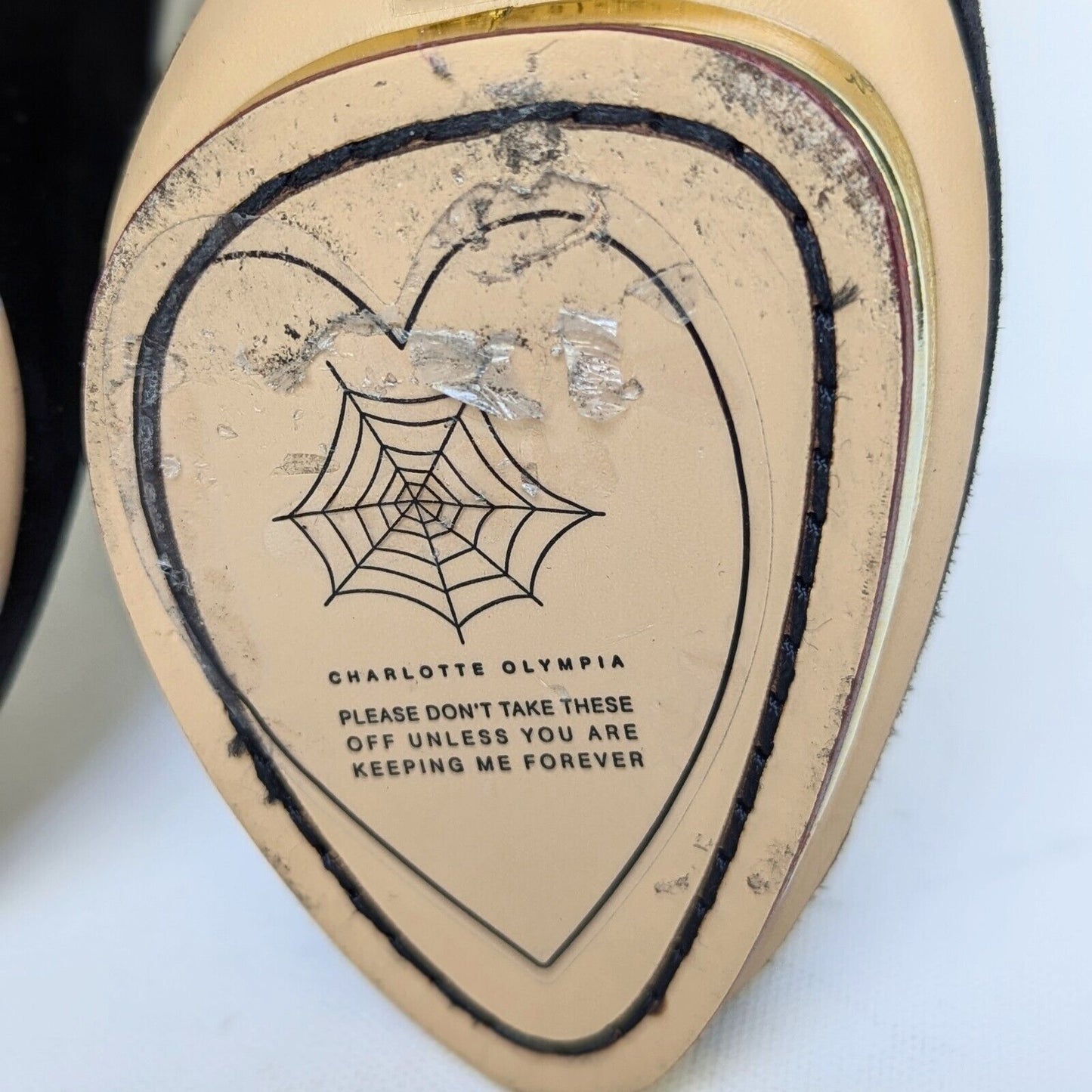 Charlotte Olympia Black Suede & Gold Debbie Pumps Size 39 | 8.5 Made in Italy