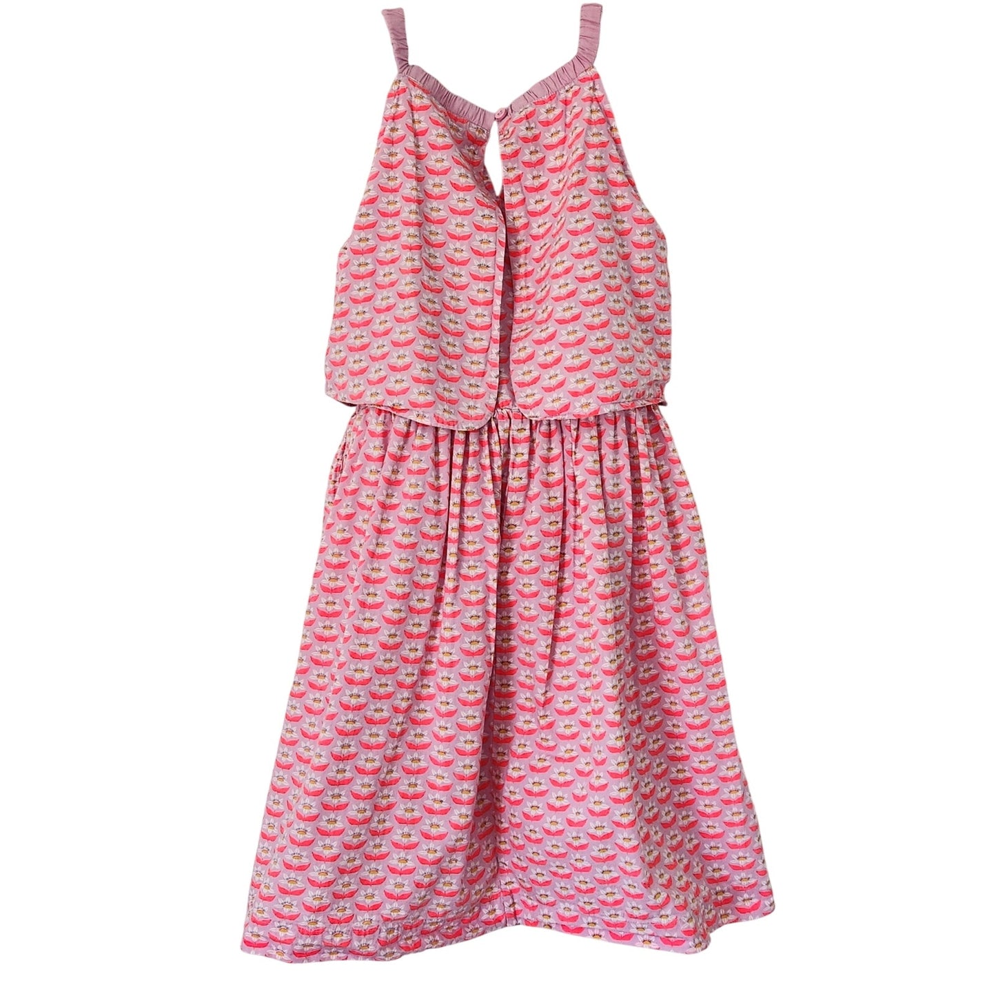 Boden Girls Pink Flower Power Daisy Sleeveless Sun Dress Size 11-12 Y | 152 cm