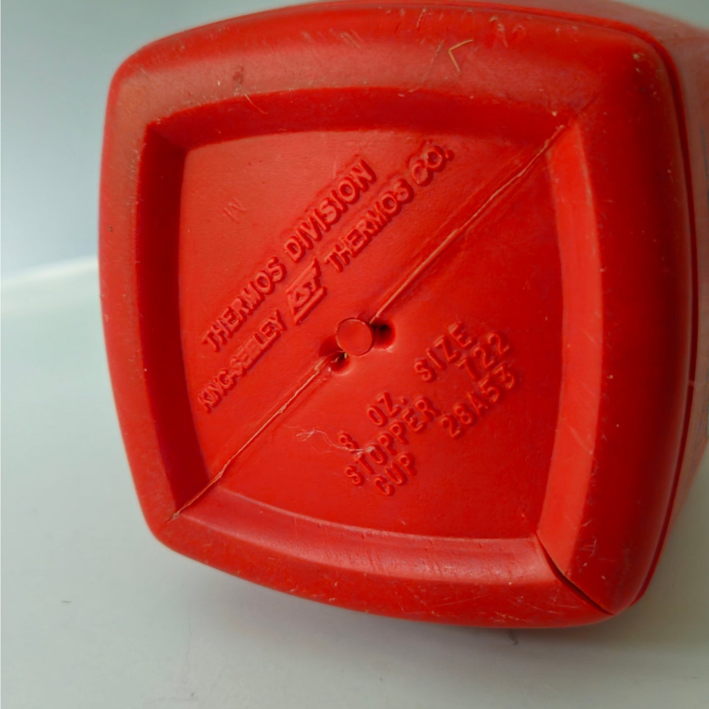 Vintage Snoopy King-Seeley Thermos | Red Plastic 8 oz | Mid Century 1950s Peanuts
