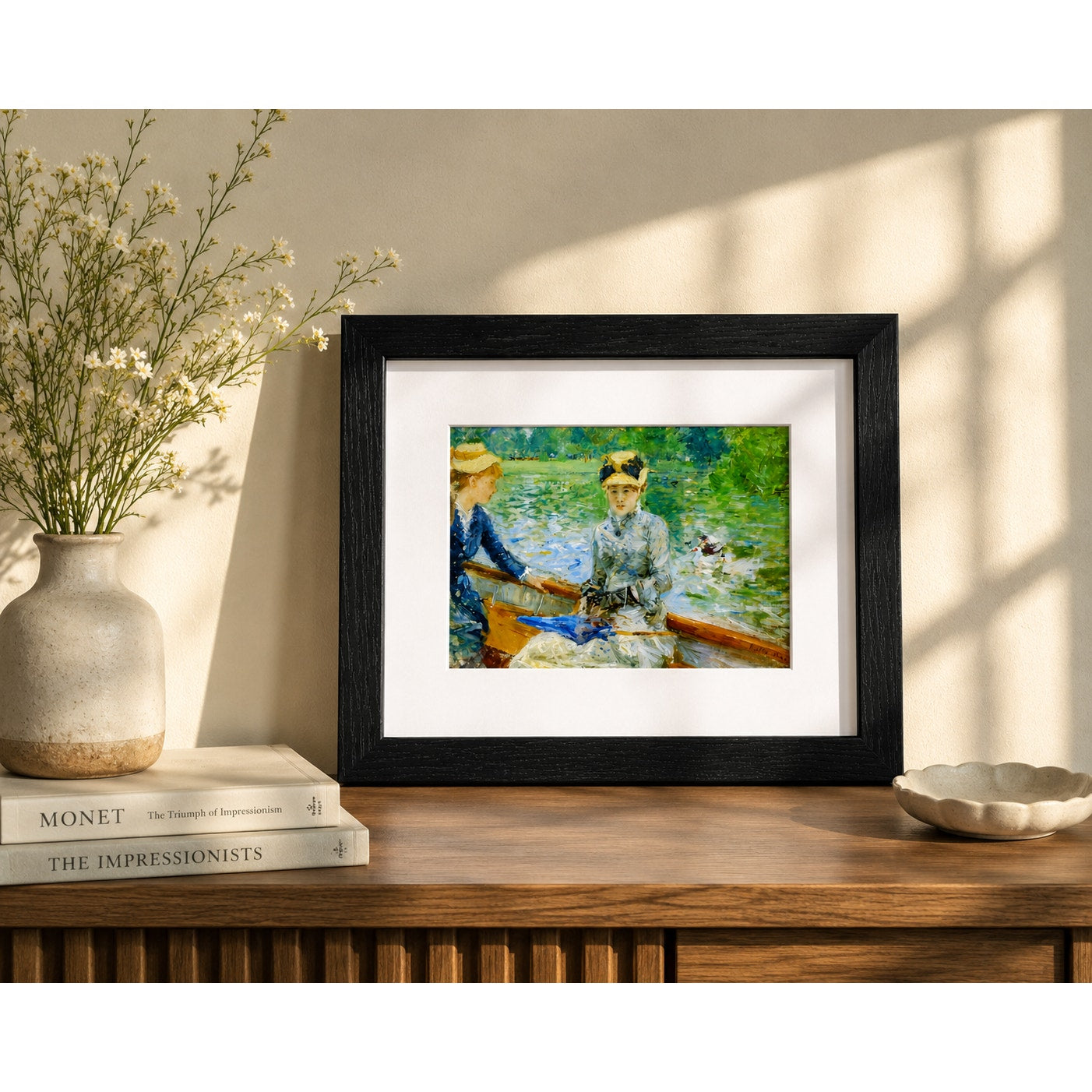 Summer's Day (Jour d'été) by Morisot | Impressionist Seine River Framed Print