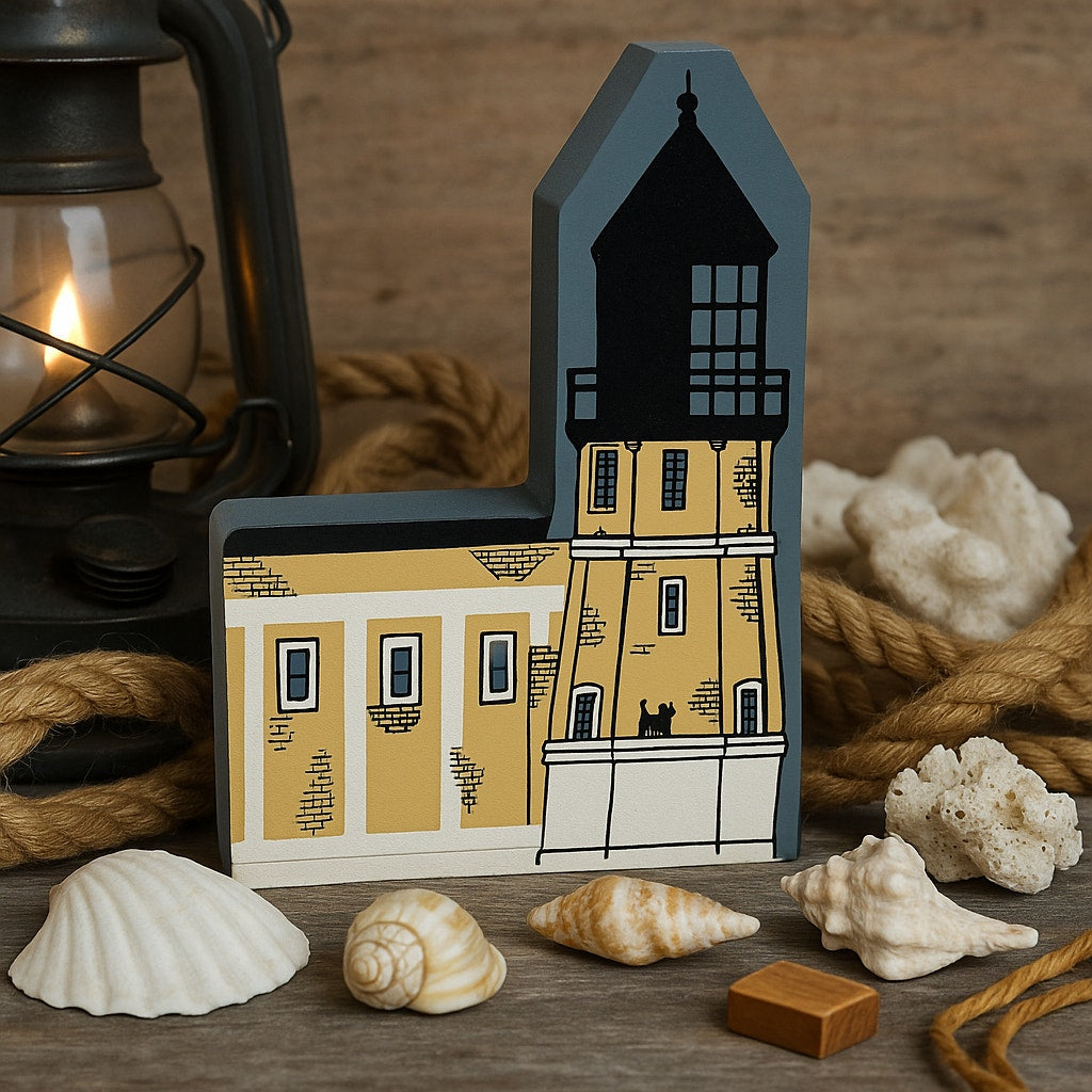 Cat’s Meow Village Split Rock Lighthouse Minnesota 1990 Series Signed 1993 Vintage Collectible