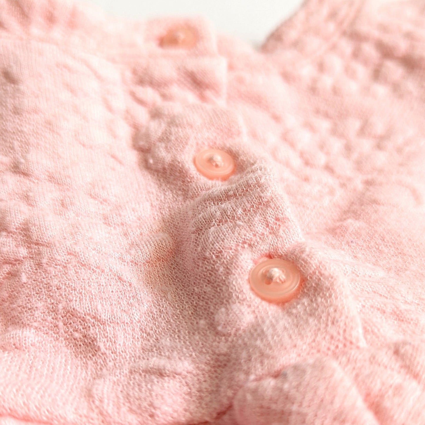 Janie and Jack Baby Girl Quilted One-Piece Jacquard Romper Strawberry Pink | Size 6-12M