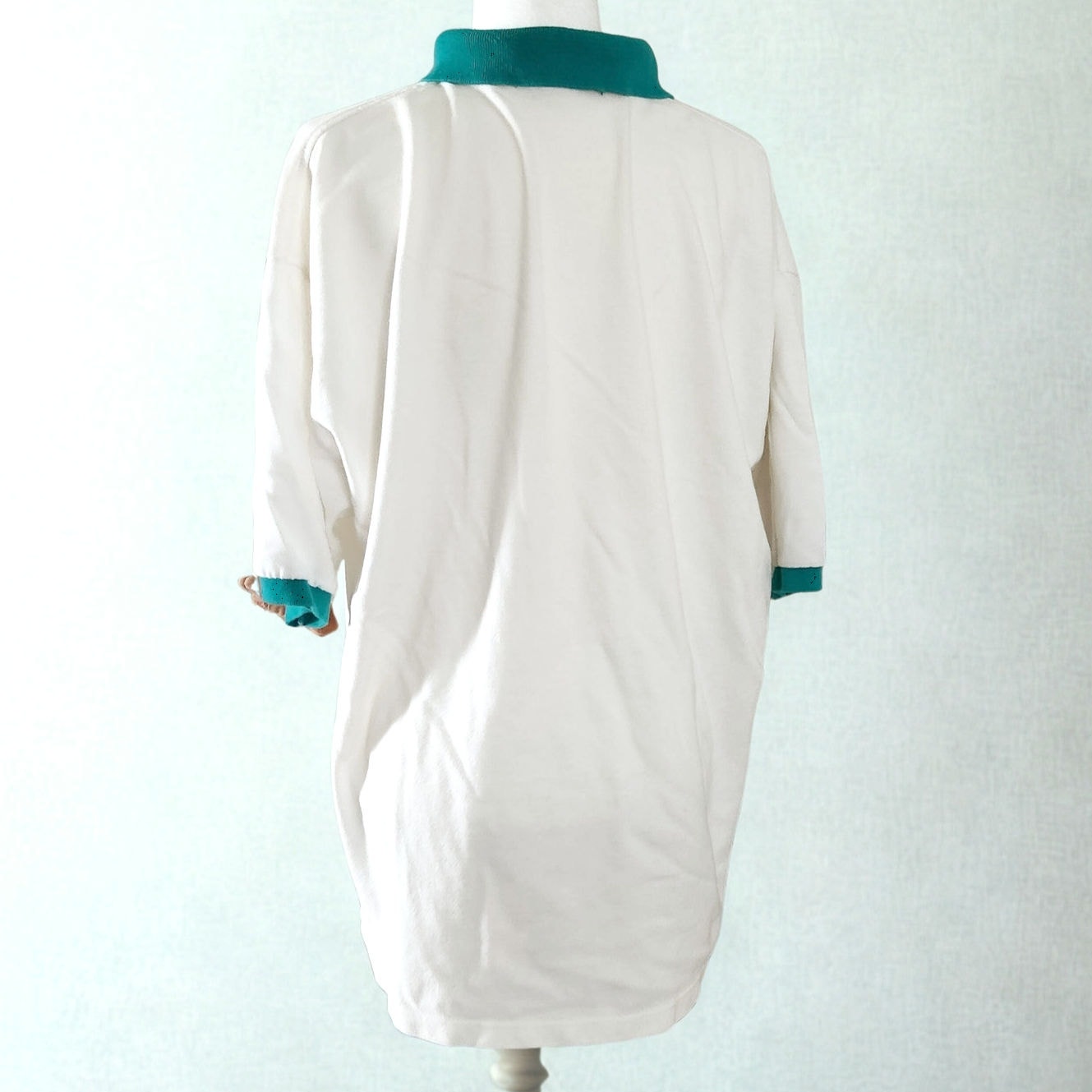 Vintage 1996 Atlanta Olympics White Teal Polo Shirt | Size XL | Hanes USA Official