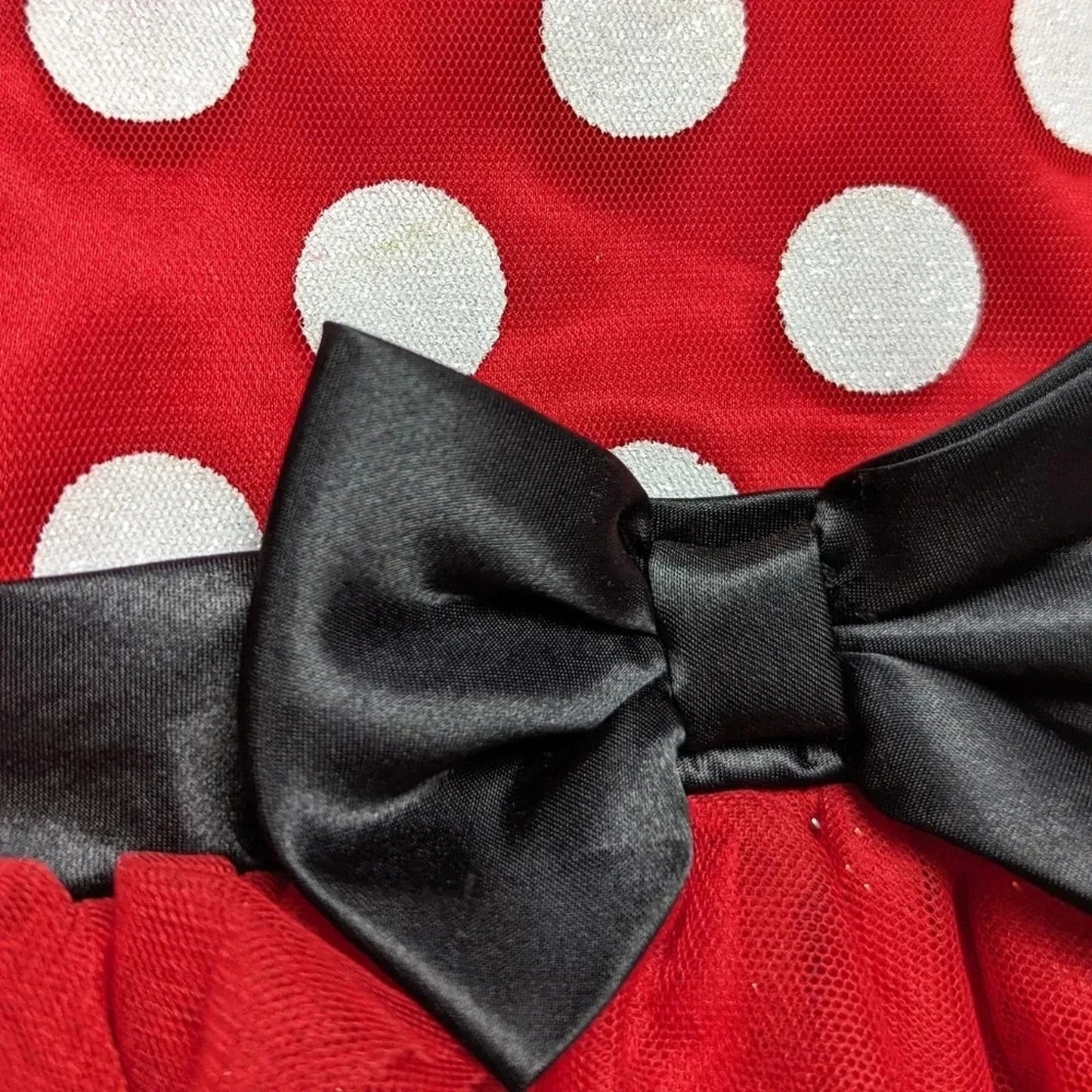 Minnie Mouse Classic Red Polka Dot Party Dress – Baby Size 18M