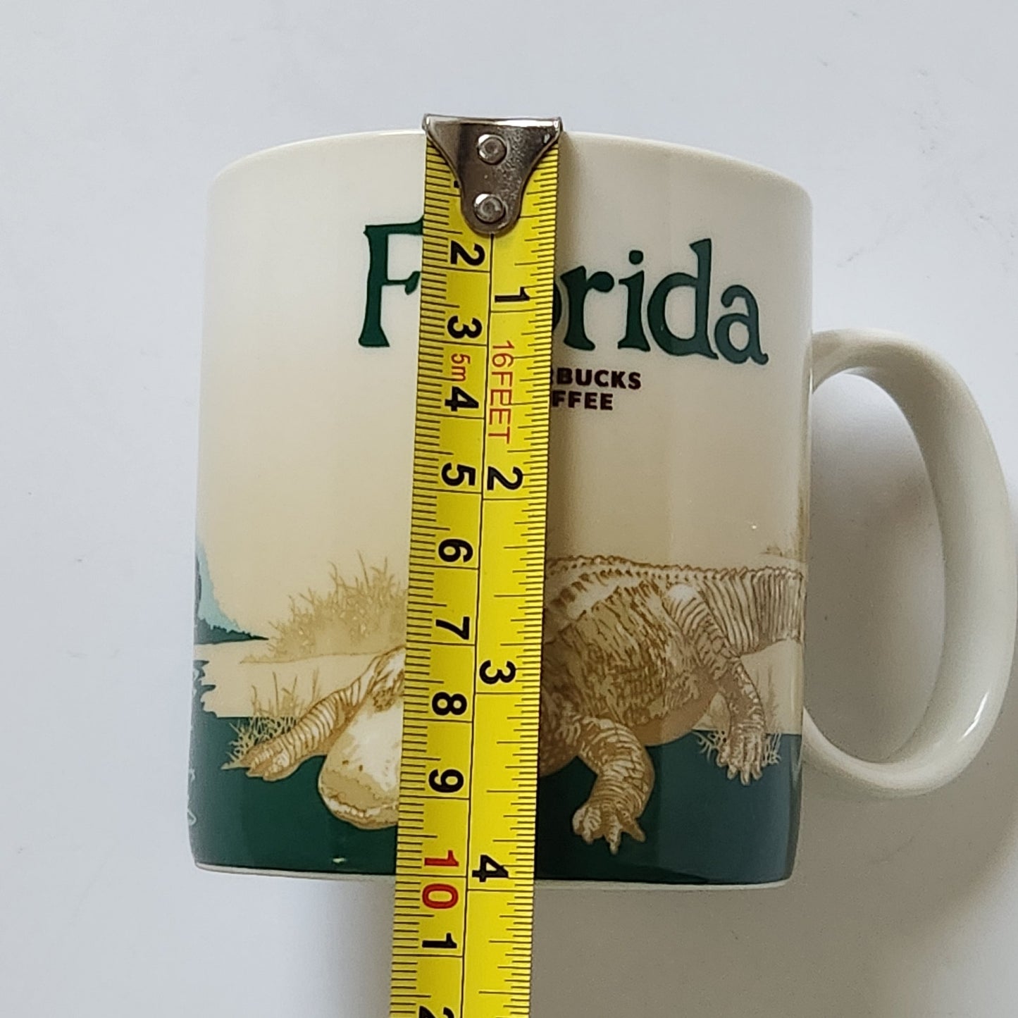 RARE Starbucks Florida Mug – 16 oz – Alligator & Heron Everglades Landscape – Collectible State Series