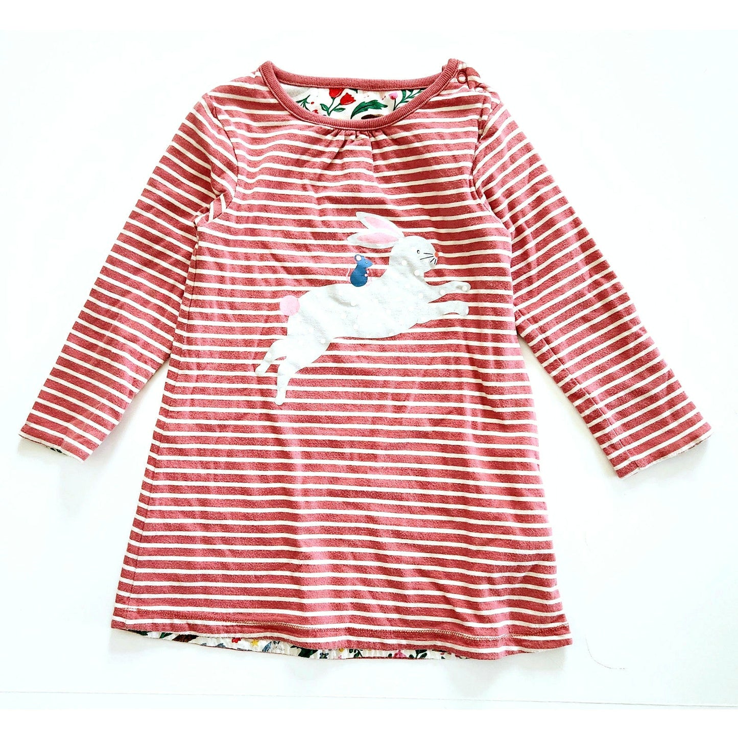 🌸 Baby Boden Reversible Bunny & Floral Dress | Easter Spring Outfit | 18-24 Months / 92 cm