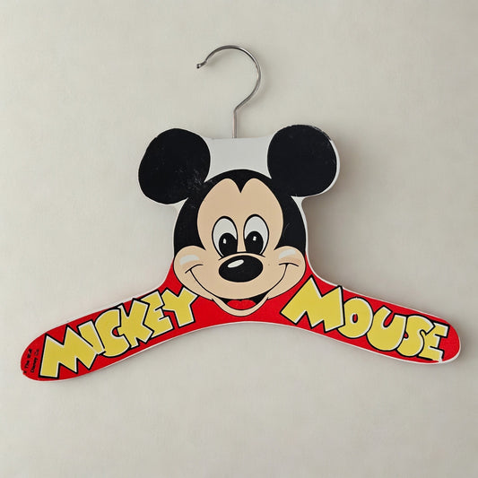 Vintage Mid-Century Disney Mickey Mouse Wooden Hanger | 1960/70s Nursery Wall Decor