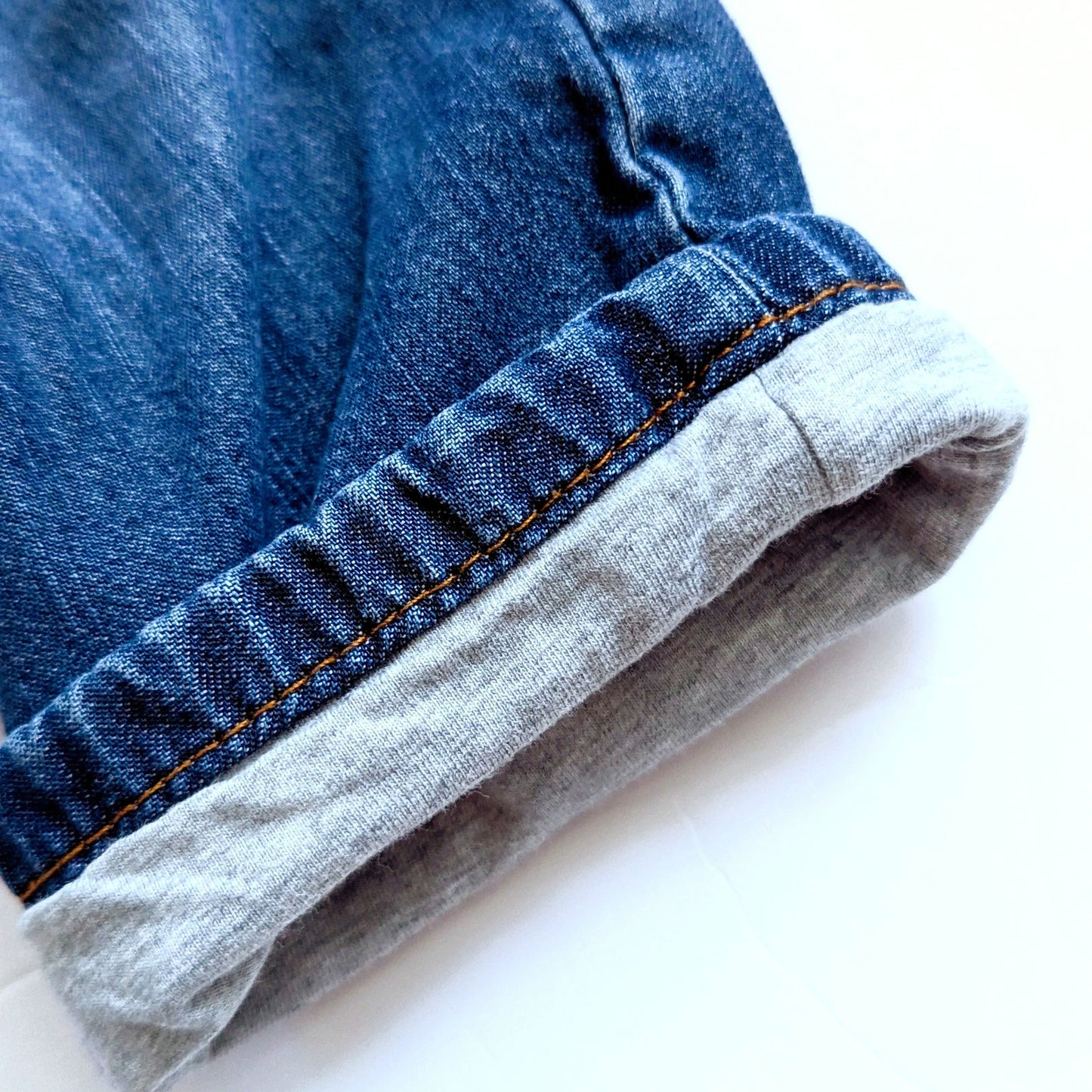 Vintage Y2K Baby Boden Denim Jeans | Toddler Pants | Red & Blue Striped Waistband | Jersey Lined Cozy Cotton | 18-24 Months