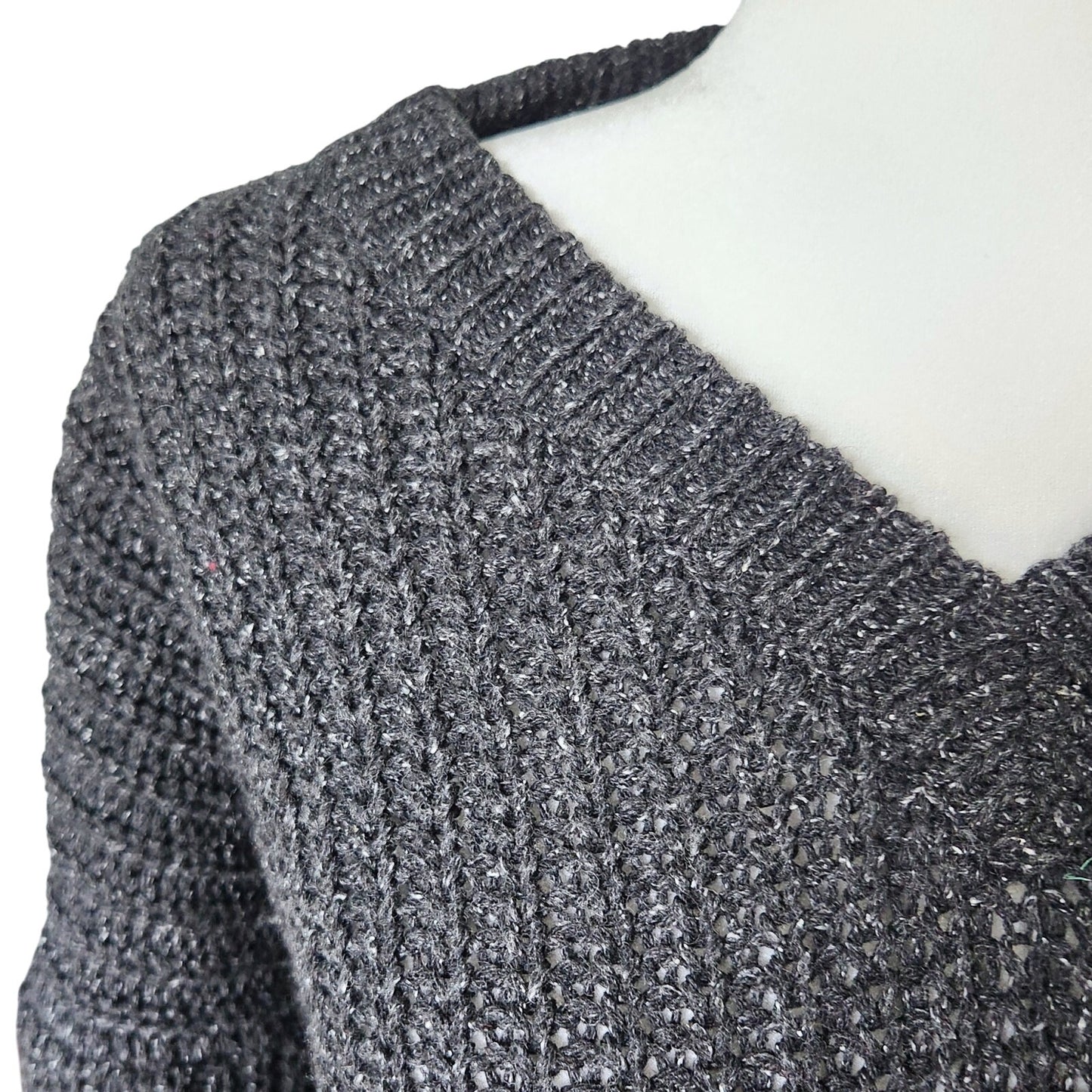 Pleat-Sleeve Pullover Sweater Ashland Slate | Italian Yarn Silk Blend | Women's XXS