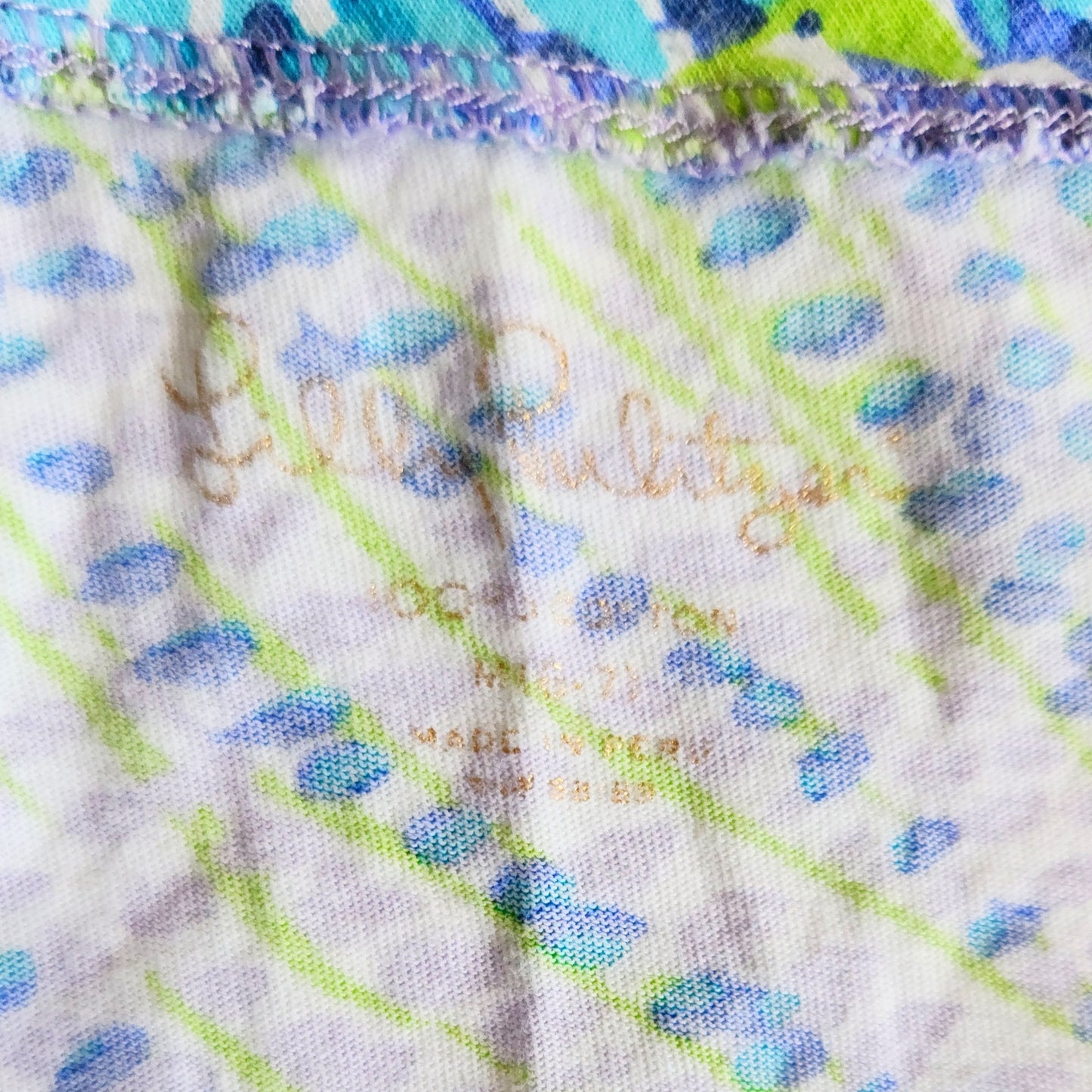 Lilly Pulitzer Girls Mara Dress Fantasea Blue Current Size M 6-7