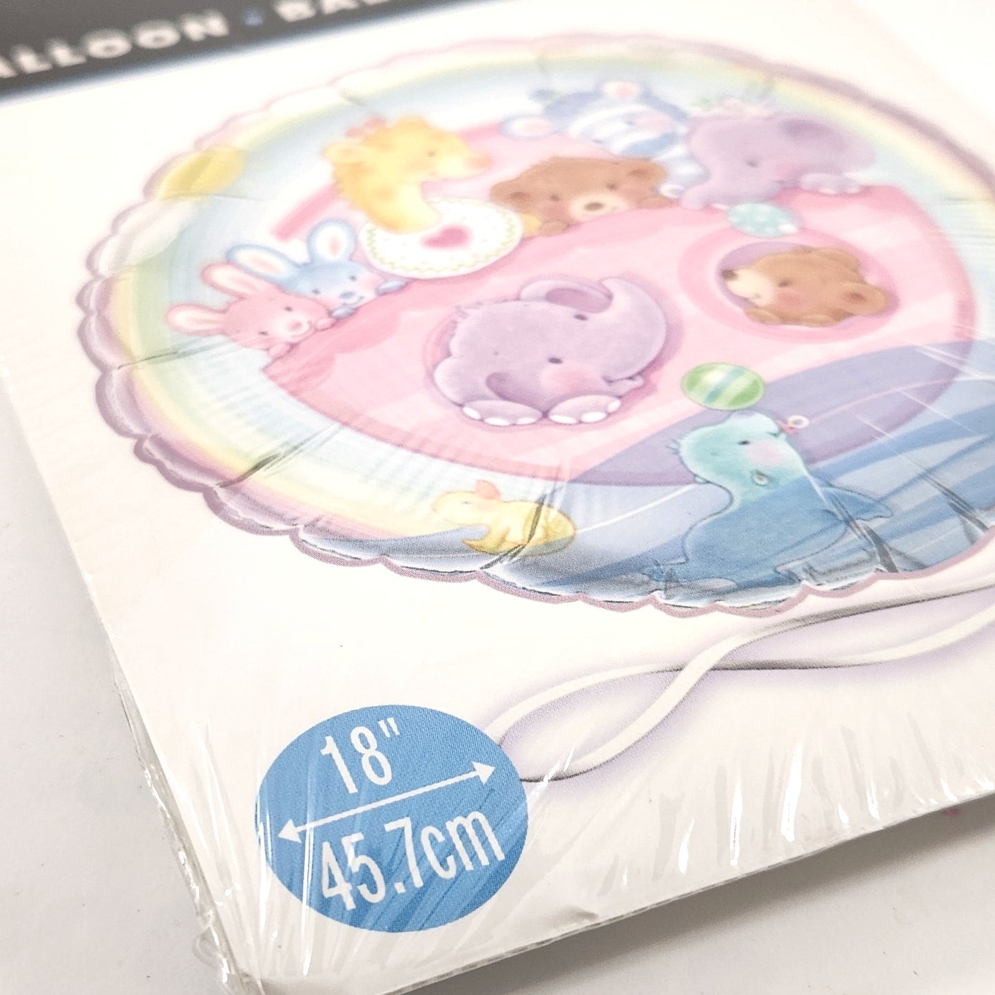 Vintage Hallmark 18” Mylar Balloon • Noah’s Ark Animals • Rainbow Pastel • New Sealed Made in USA