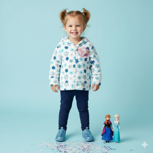 ❄️ Disney Frozen Elsa & Anna Fleece Hoodie Jacket | Toddler Girls Size 2T ❄️