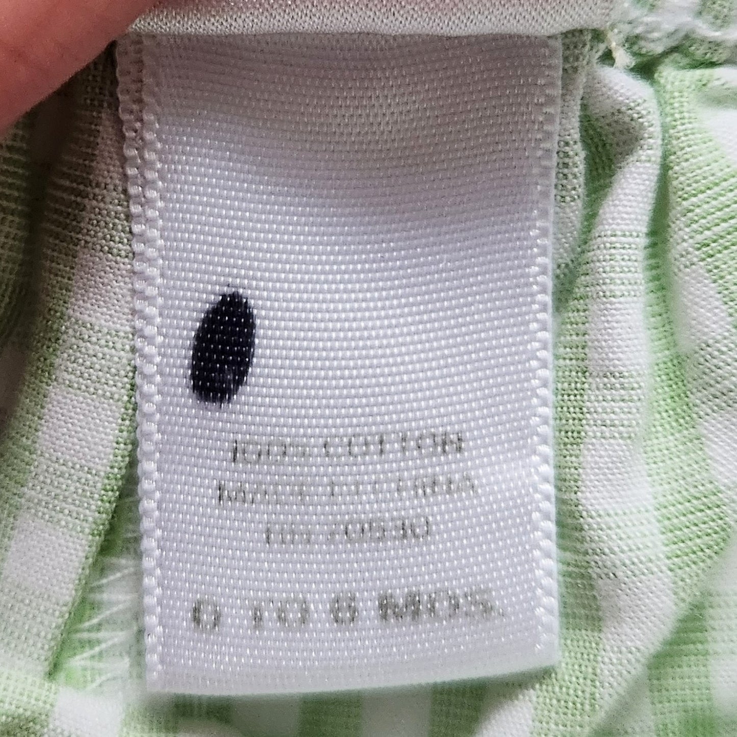 Janie and Jack Vintage Y2K 2000s Green Gingham Pedal Pushers Size 0 to 6 months