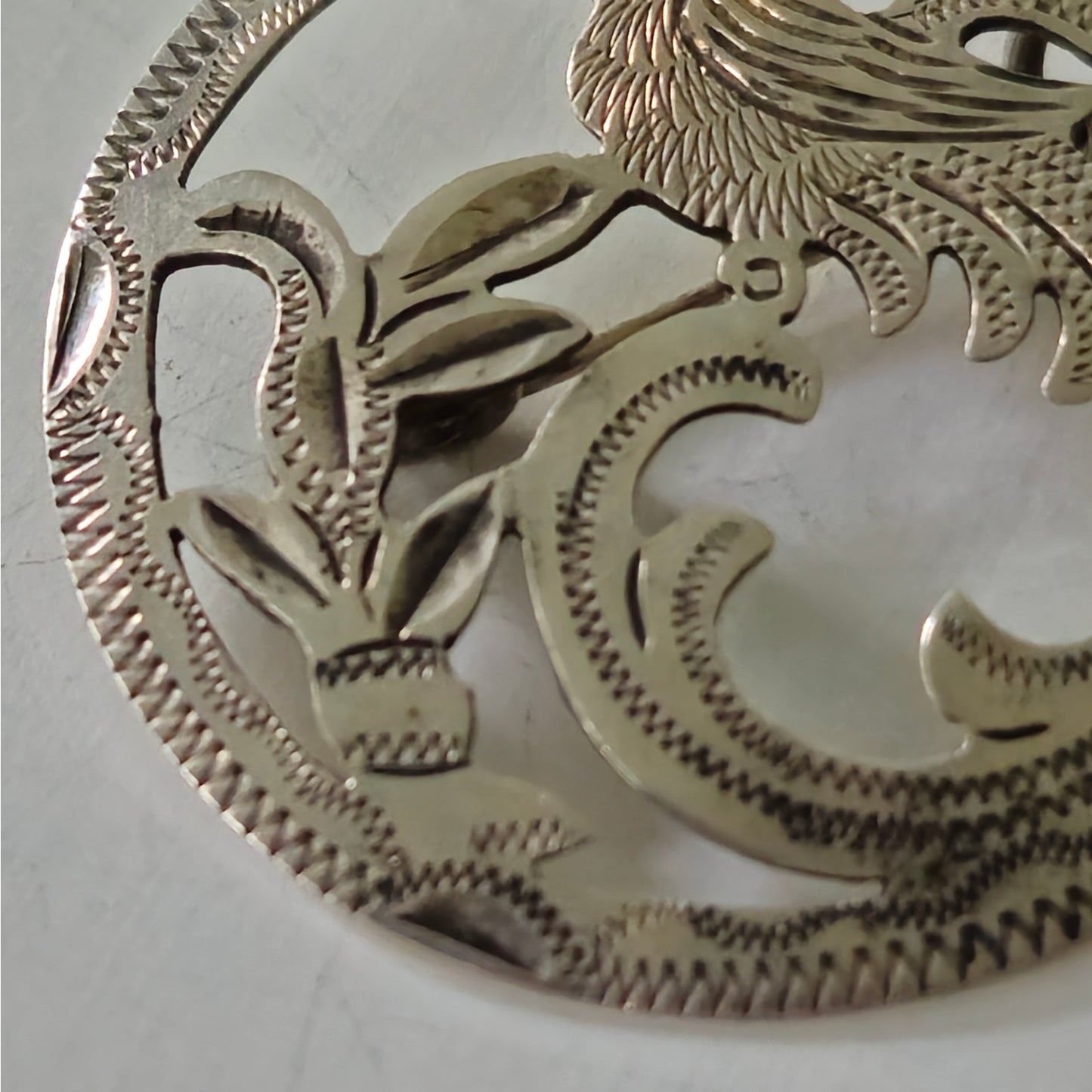 Vintage Guatemalan 900 Silver Bird Brooch