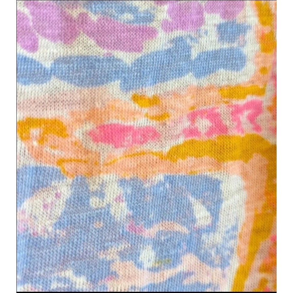 Lilly Pulitzer Inara Linen Top | Paradise Pink Bohemian Beach Starfish | Women's Size M