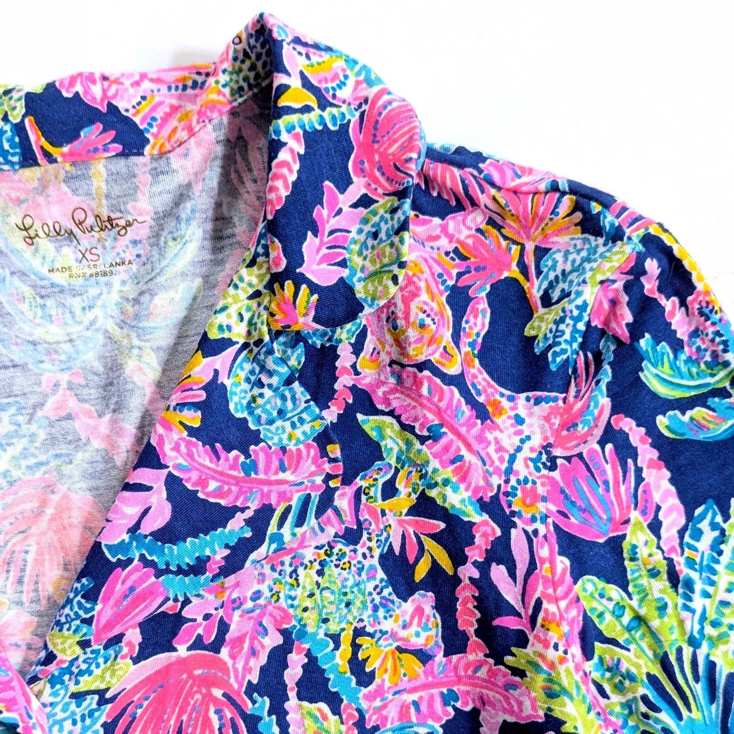 Lilly Pulitzer “Seen & Herd” Cozy Cloud Jersey Top | Oyster Bay Navy | Women's XS