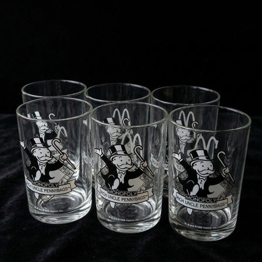 Complete 1996 McDonald’s Monopoly Glass Set (6)