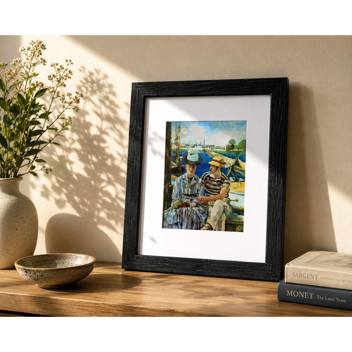 Argenteuil by Édouard Manet | Impressionist Seine River Framed Print Wall Art