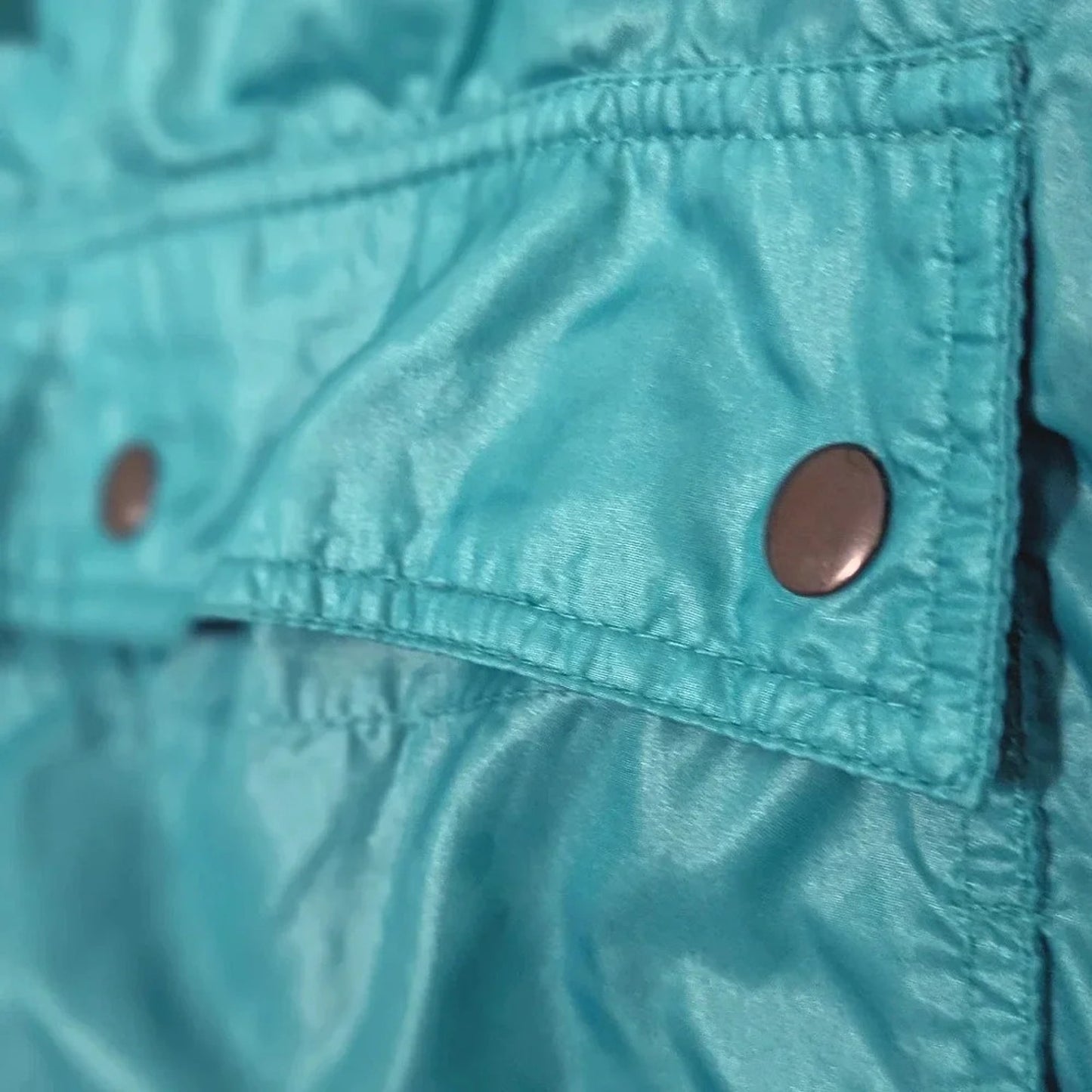 Vintage 80s Lacoste Teal Windbreaker Jacket | Size Large | Retro Nylon Pullover Hoodie