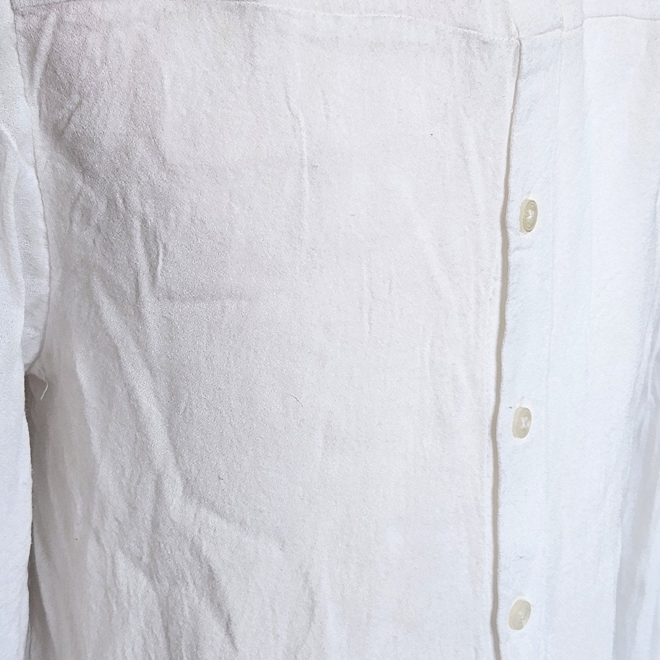 Anthropologie / Leifsdottir White Embroidered Bib-Front Blouse – Women Size 2