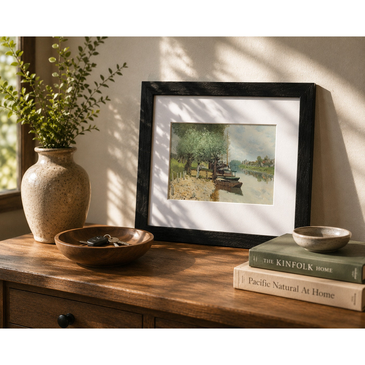 The Seine at Bougival by Sisley | Impressionist Seine River Framed Print Art