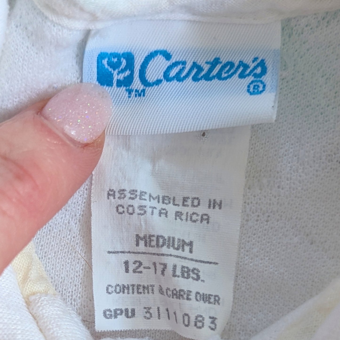 Vintage 1980s Carter’s Baby Sleeper 0-3M Footie One-Piece | Pastel Balloon Print Quilted