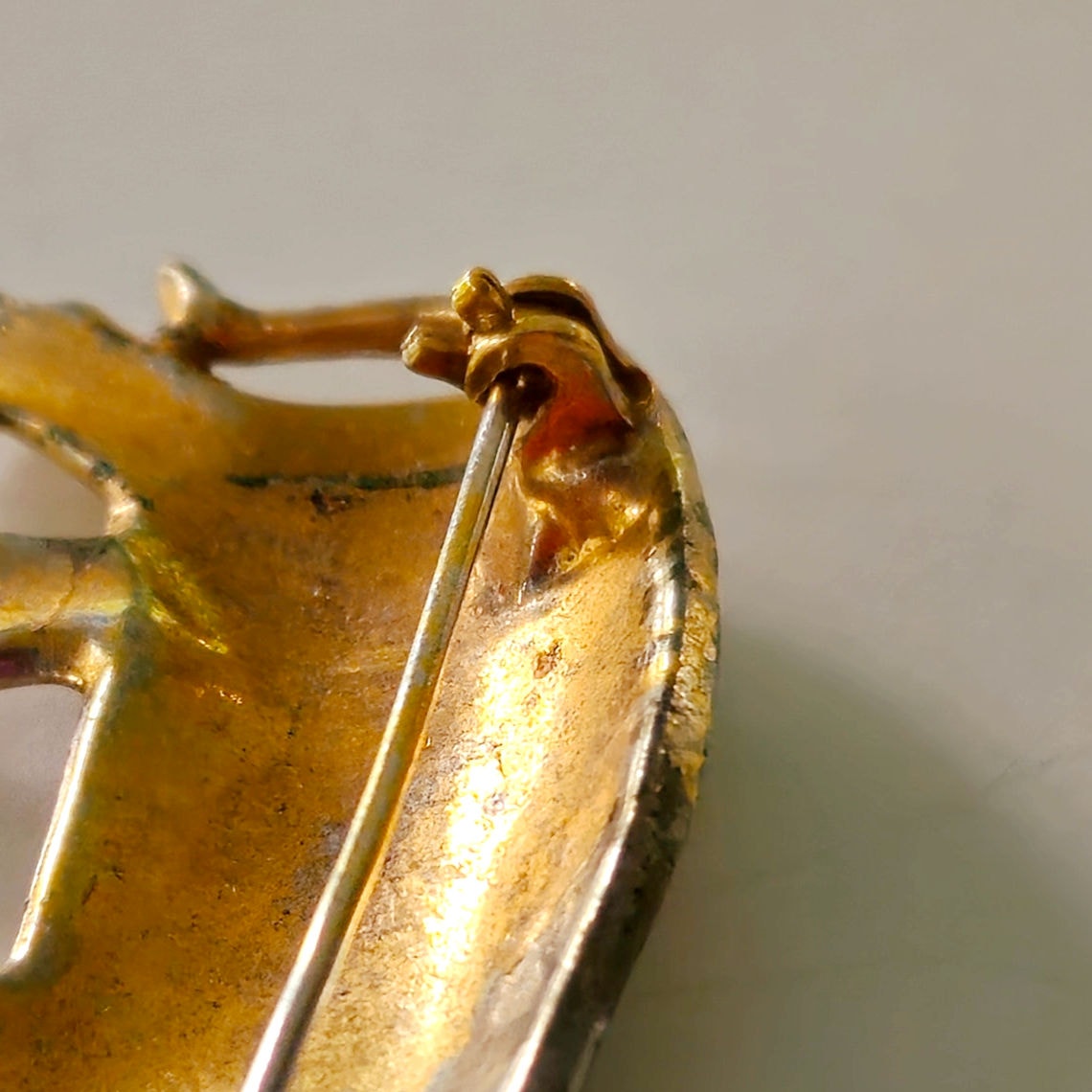 Vintage Gold Tone Elephant Brooch