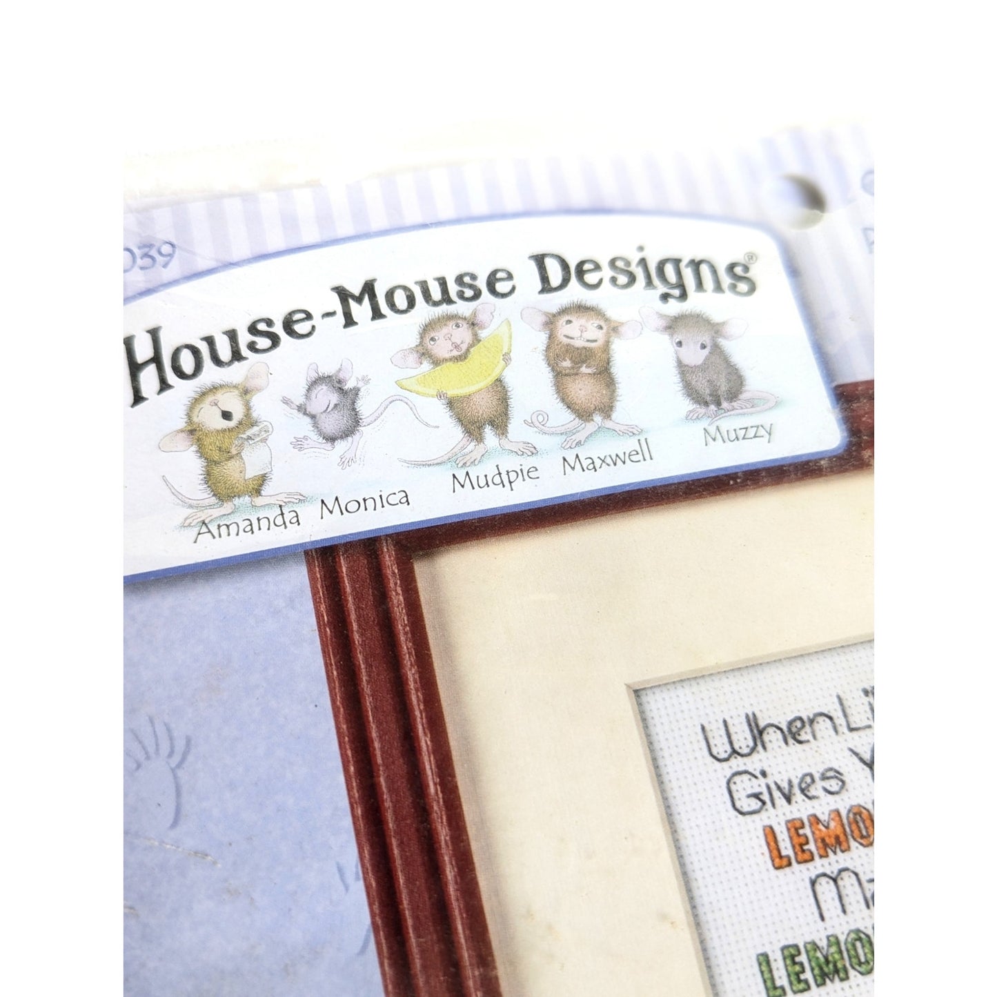 House-Mouse Cross Stitch Kit “Make Lemonade” – Dimensions 2006 – Counted Cross Stitch 5x7 – New Unsealed – Vintage Craft Kit | Home