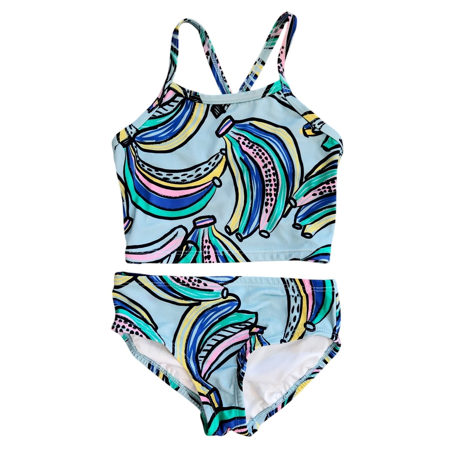 Hanna Andersson Girls Bikini 2 Piece Swimsuit in Bright Bananas Size 110 cm | 5