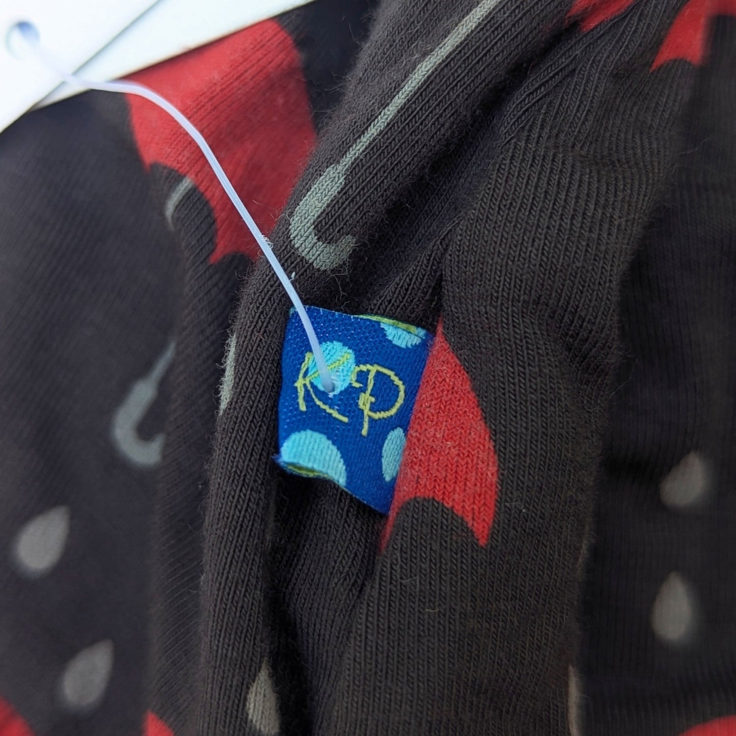 KicKee Baby Bamboo Umbrellas & Rain Clouds Long Sleeve Dress | Size 6-12M | NWT