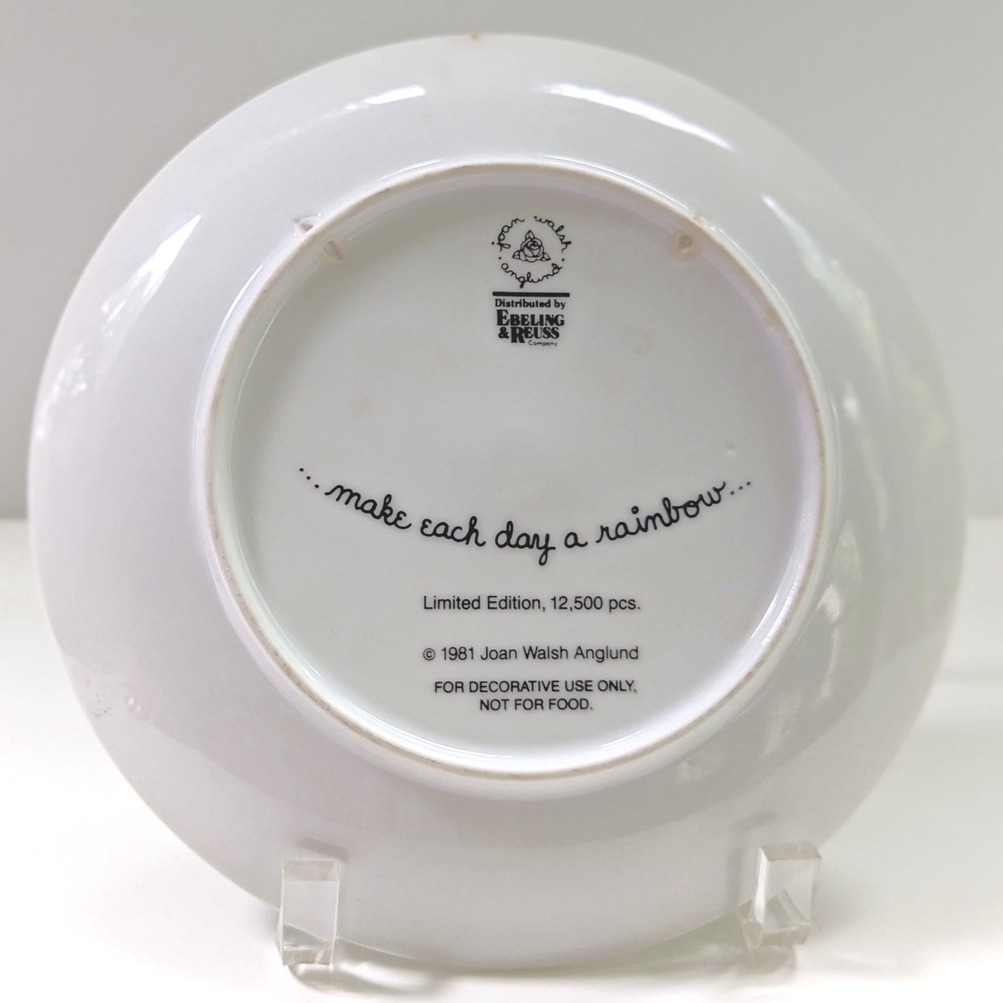1981 Joan Walsh Anglund “Make Each Day A Rainbow” Collectible Plate