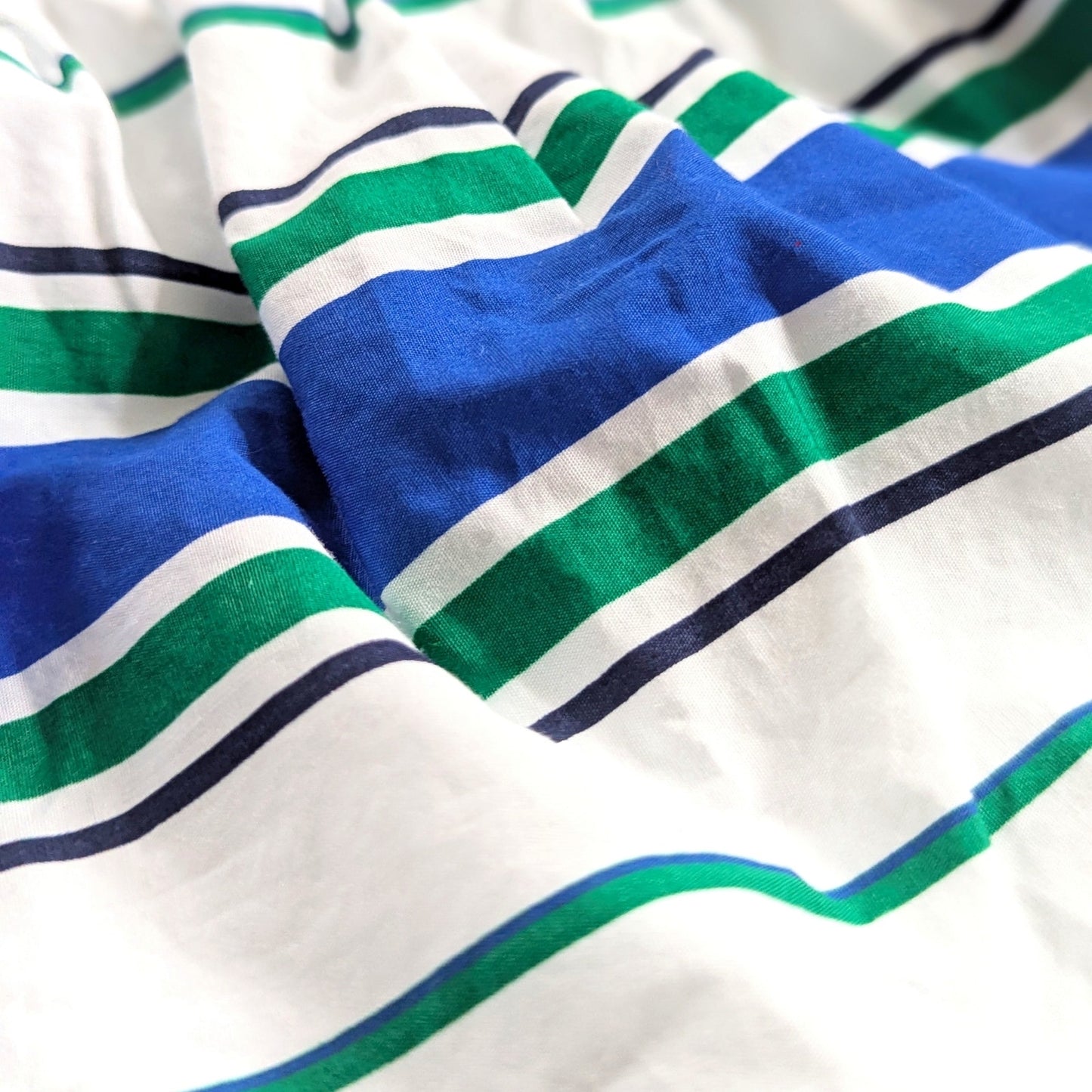 Janie and Jack Meadow Green & Blue Striped Poplin Halter Dress Size 6-12 months