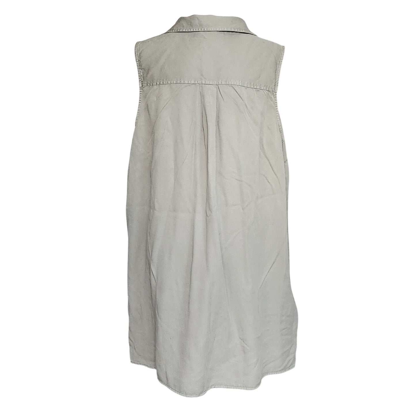 Lucky Brand Women's Lyocell Sage Green Collared Shift Shirt Dress Size 2X