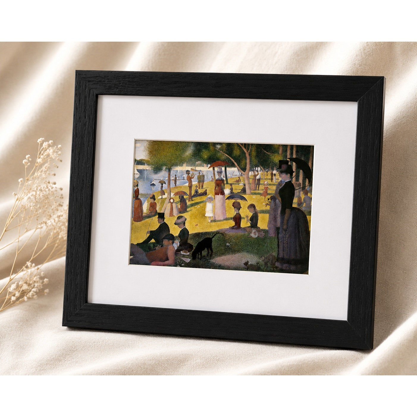 A Sunday Afternoon on the Island of La Grande by Seurat | Seine Framed Print