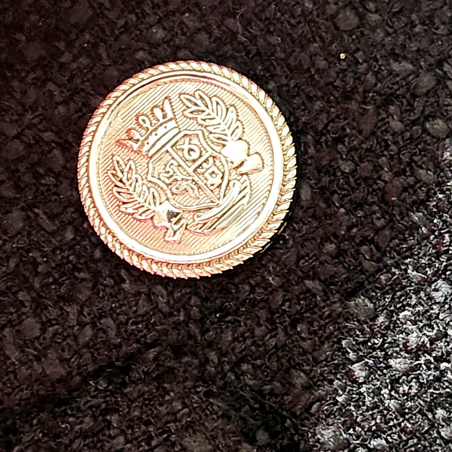 Black Boucle Tweed Sleeveless Double-Breasted Blazer Dress | Women's S