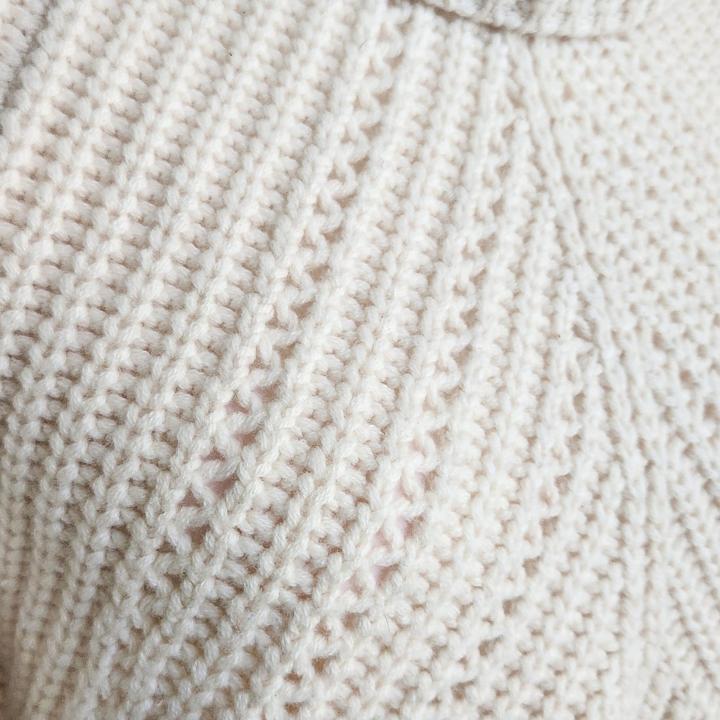 Cece Funnel Neck Wool Turtleneck Cream Sweater | Women's S