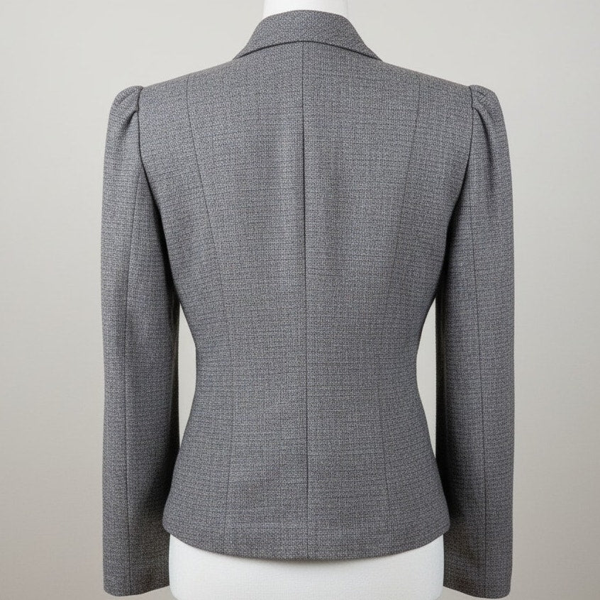 Vintage 1980s Peabody House Wool-Blend Blazer | Shawl Collar Wrap | Women's Size 7/8 S/M