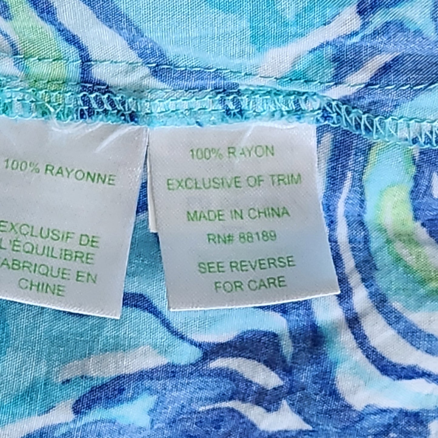 Lilly Pulitzer Women's Sonya Top – Sparkling Blue "Oh Shucks" Oyster Print Fringe Hem Size 8