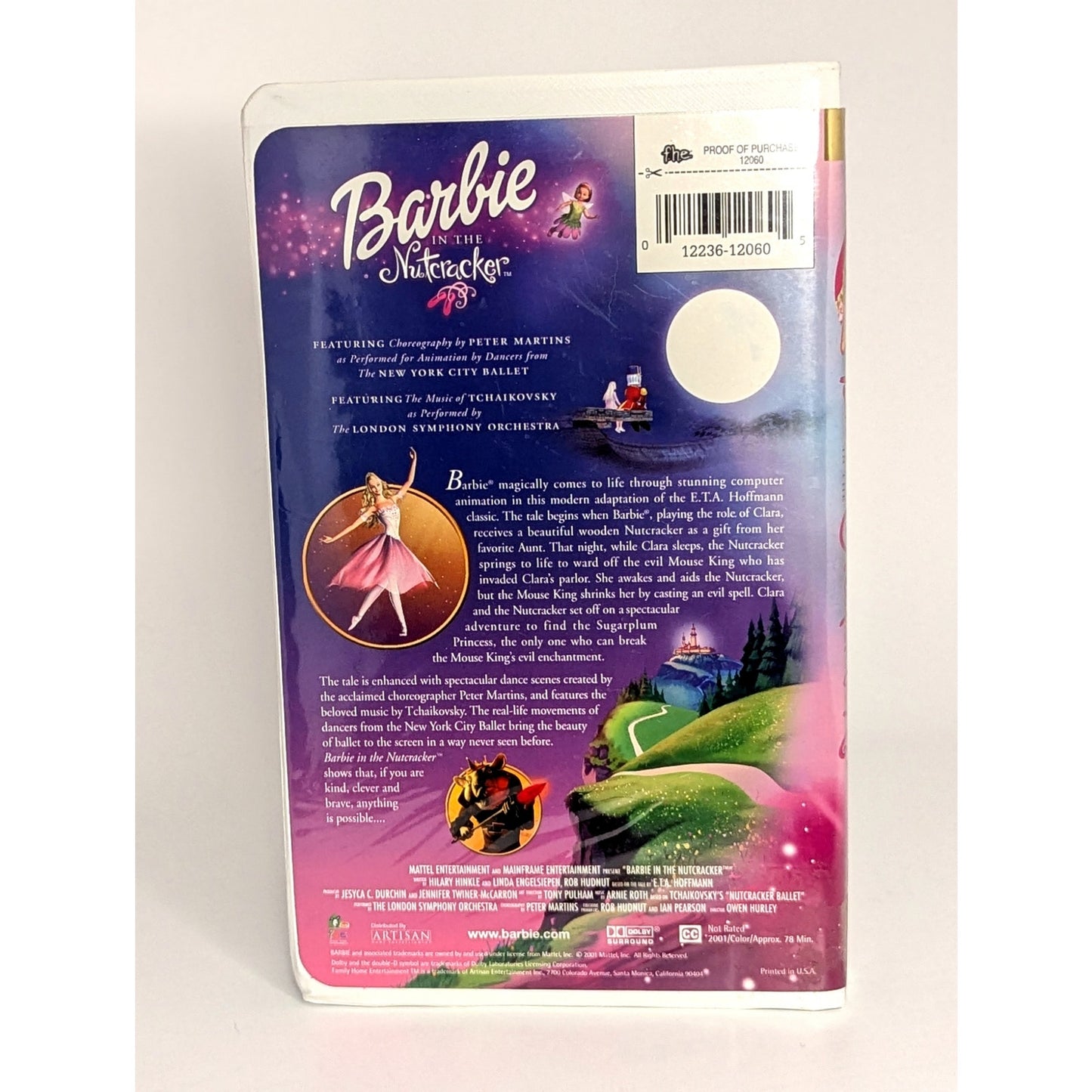 Vintage Barbie in the Nutcracker VHS – 2001 Media Animated Christmas Holiday Movie – Classic Barbie First Feature Film