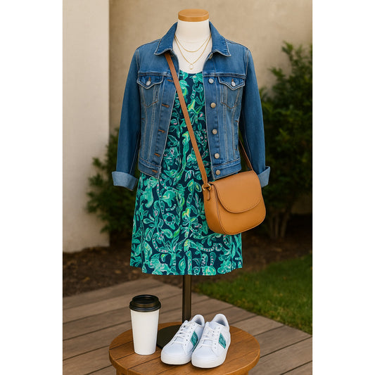 Lilly Pulitzer Beacon T-Shirt Dress | Tidal Wave Blue Lemurs Print | Women’s Size S Pima Cotton