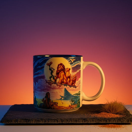 🦁 Vintage 90s Disney Parks The Lion King Mug | “Circle of Life” Full-Wrap Art | Made in Japan