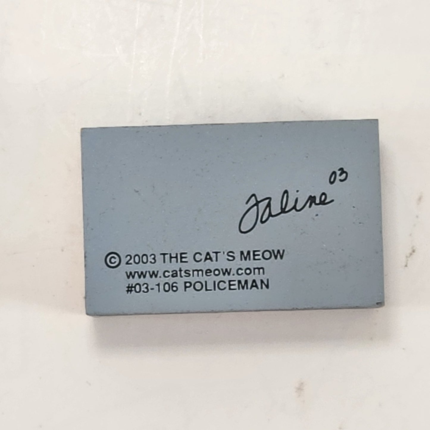 Policeman Shelf Sitter | 2003 Signed by Faline