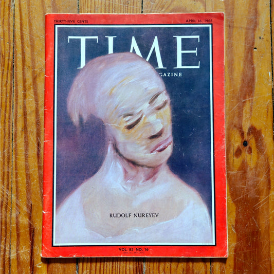 Vintage TIME Magazine | April 16 1965 Rudolf Nureyev Cover | Mid Century Ballet Dance